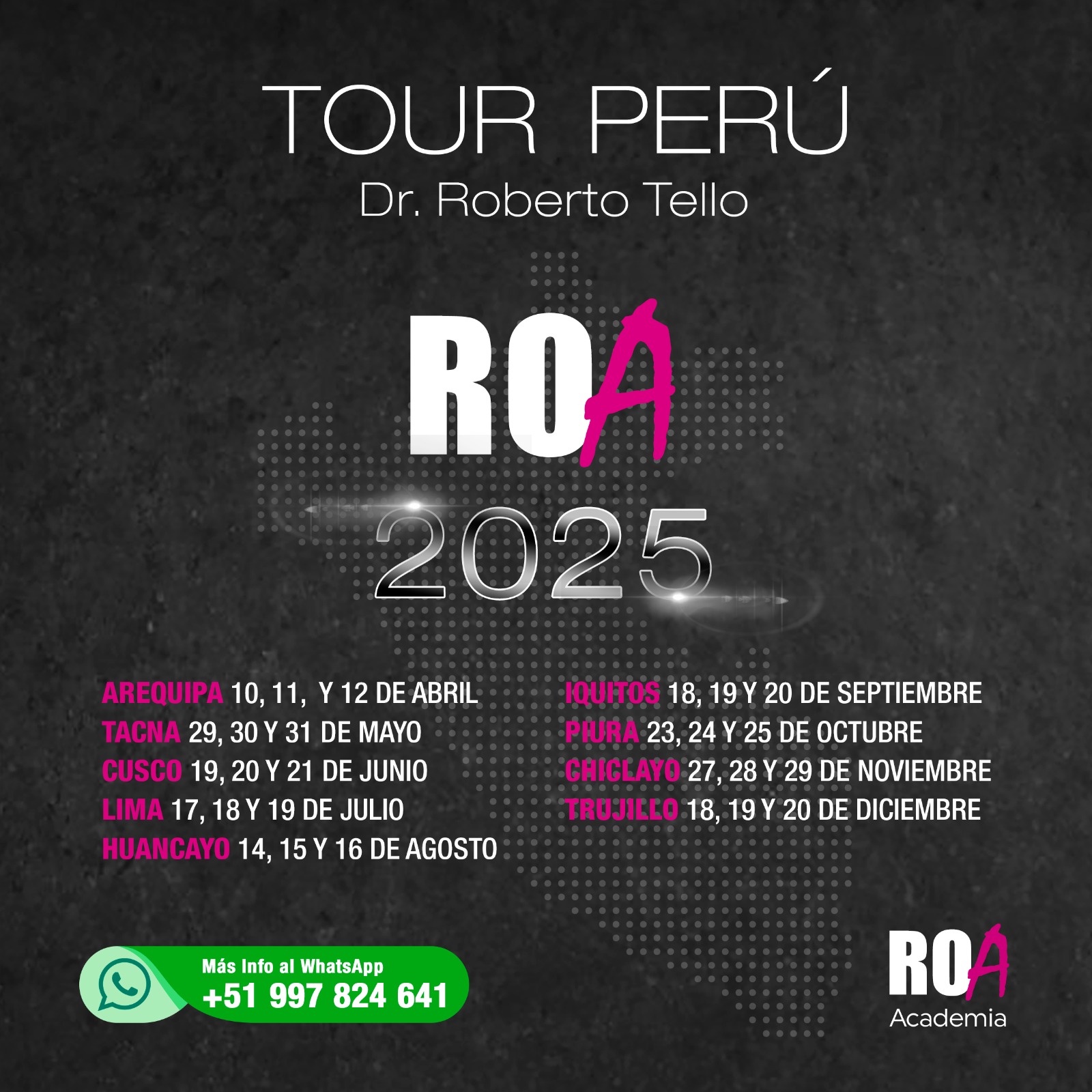 TOUR ROA PERÚ  : CURSO INTENSIVO PARA EL PERÚ